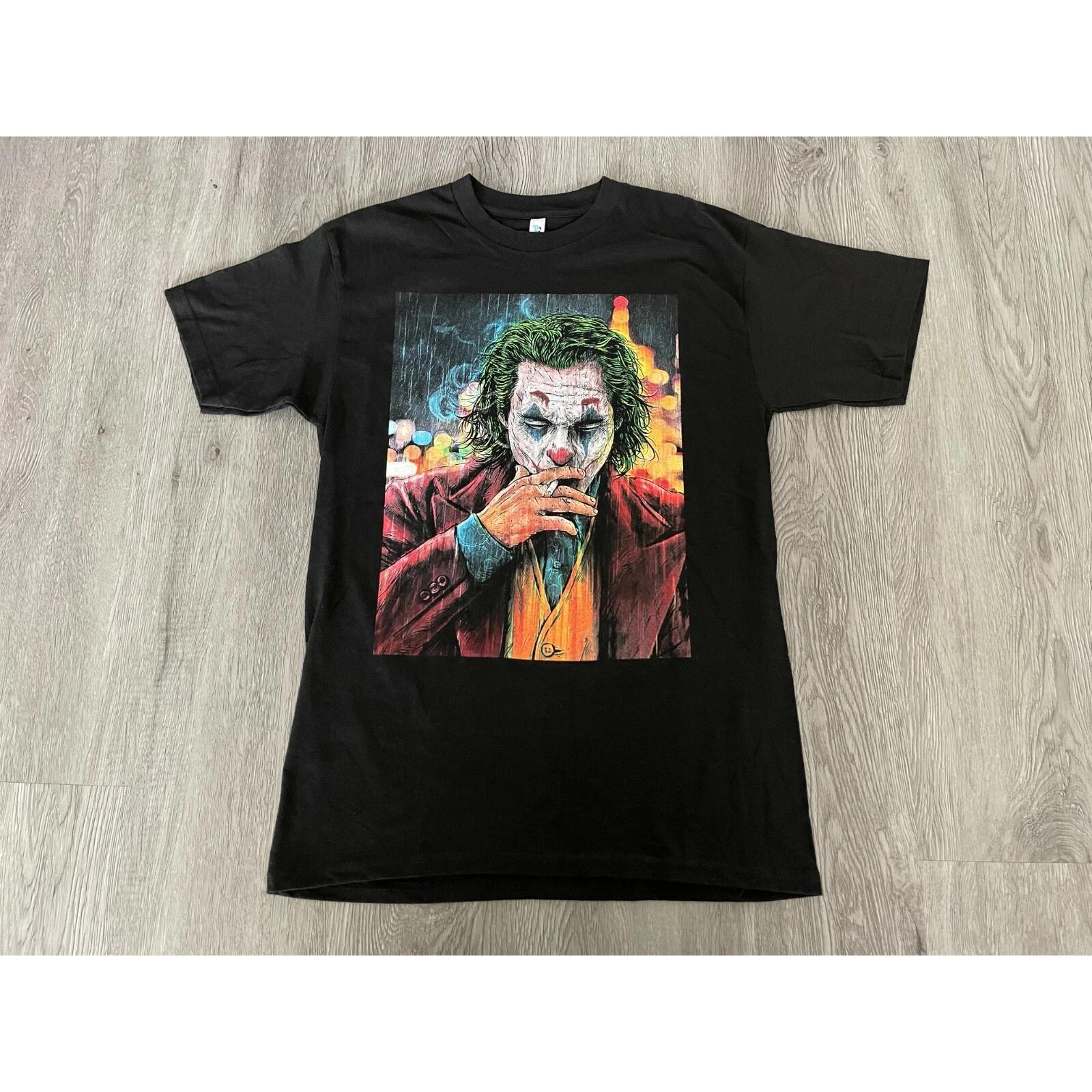 Rare Vtg Joakim Phoenix Joker Smoking Mens Graphic Short Sleeve T Shirt Medium